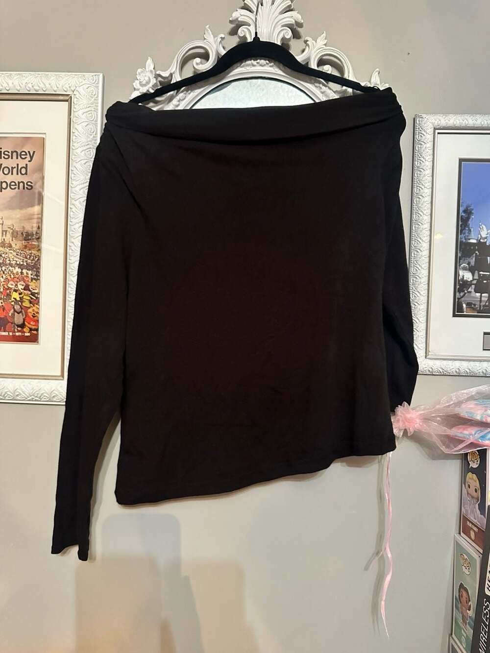 A New Day Cowl Neck Long Sleeve Top Size 1X Black